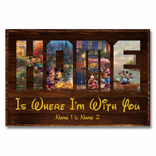 Load image into Gallery viewer, Personalized Couple Mouse Poster Home Is Where I'm With You
