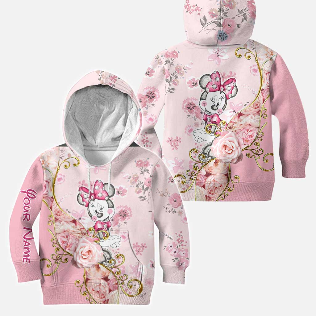 Personalized Minnie Mouse Hoodie and Leggings Set for Girls