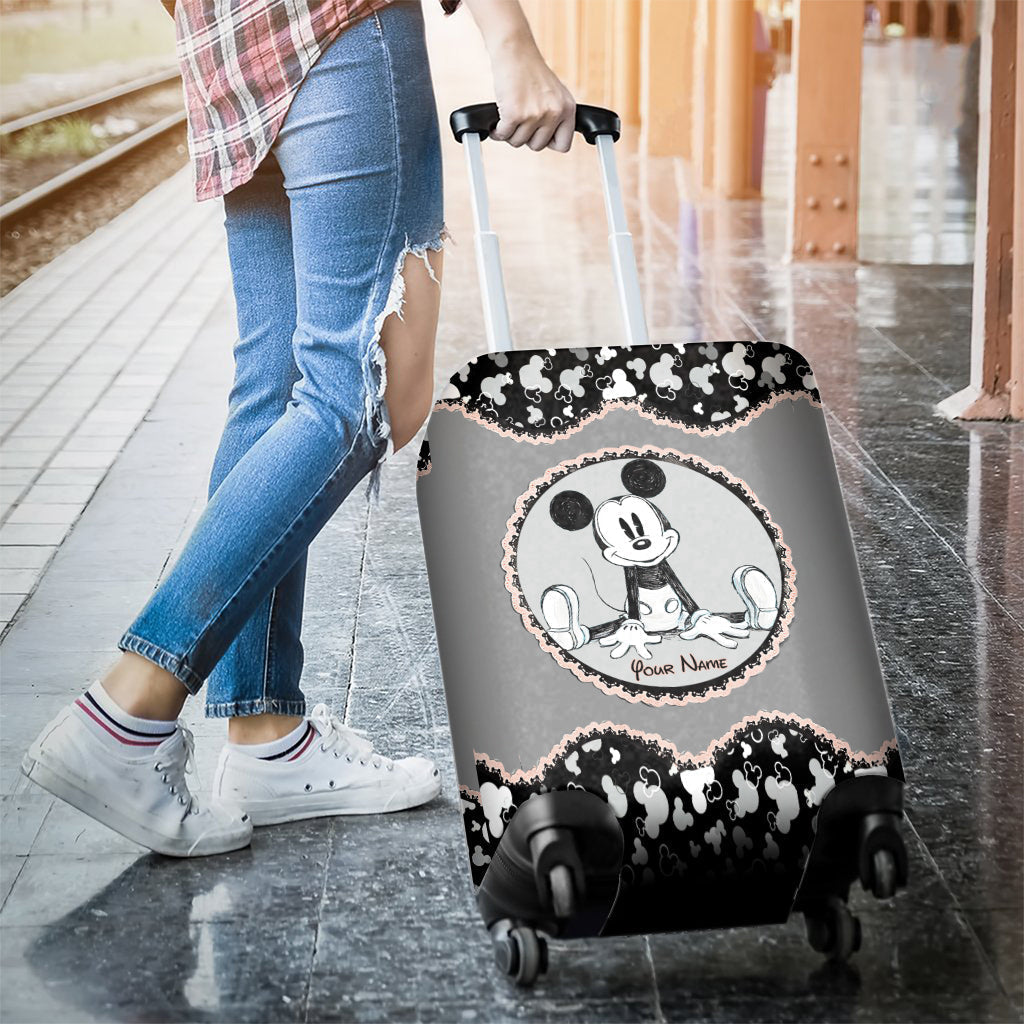 Personalized Mouse Ears Luggage Cover Custom Name Travel Gift