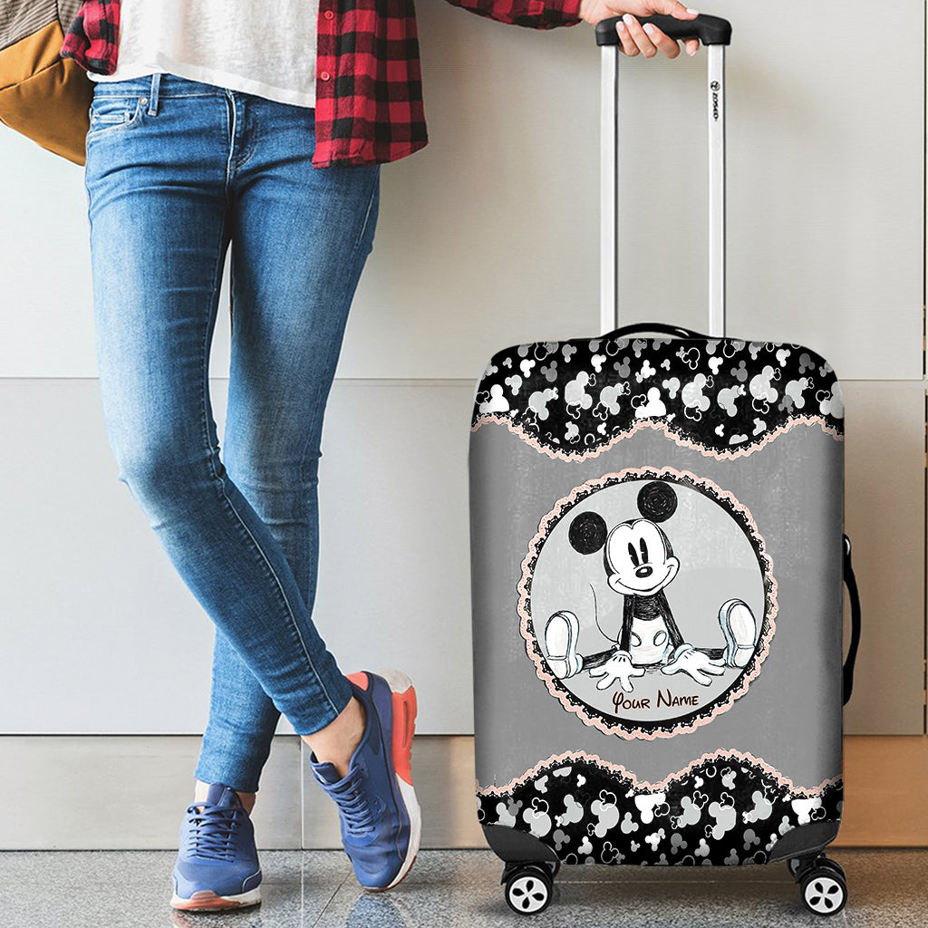 Personalized Mouse Ears Luggage Cover Custom Name Travel Gift