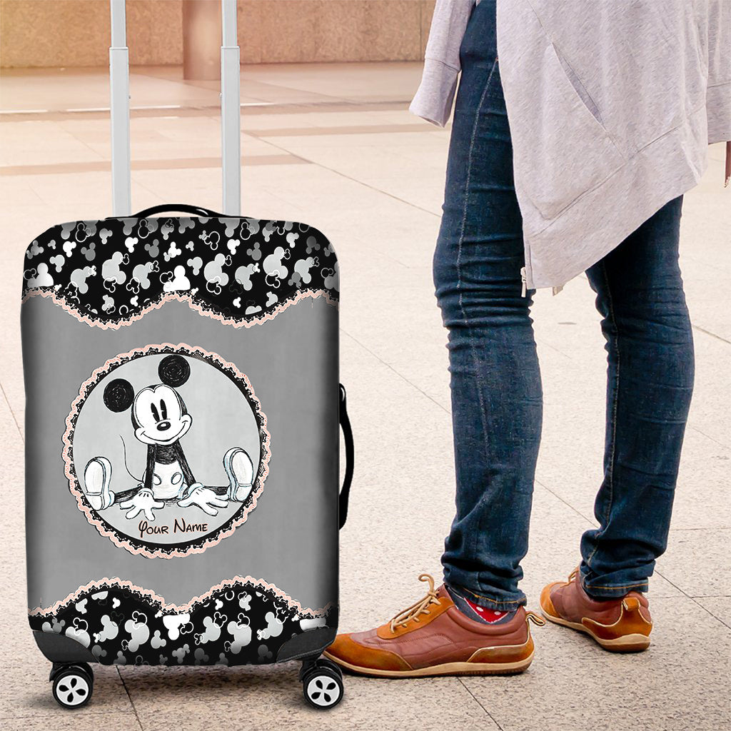 Personalized Mouse Ears Luggage Cover Custom Name Travel Gift