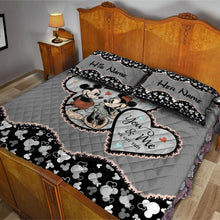 Load image into Gallery viewer, Personalized Mickey Mouse Quilt Set Custom Name Gift for Couples

