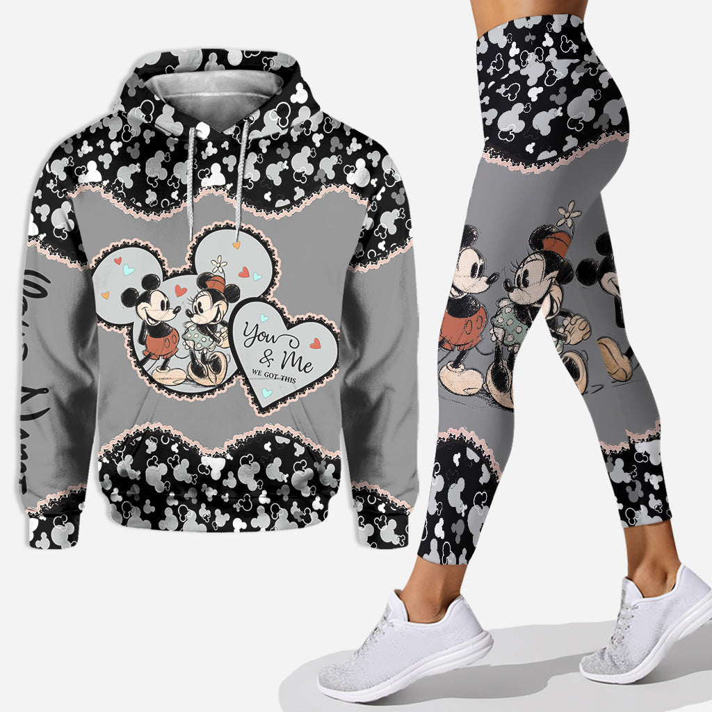 Personalized Mickey Mouse Hoodie and Leggings for Couples | Anniversary Gift
