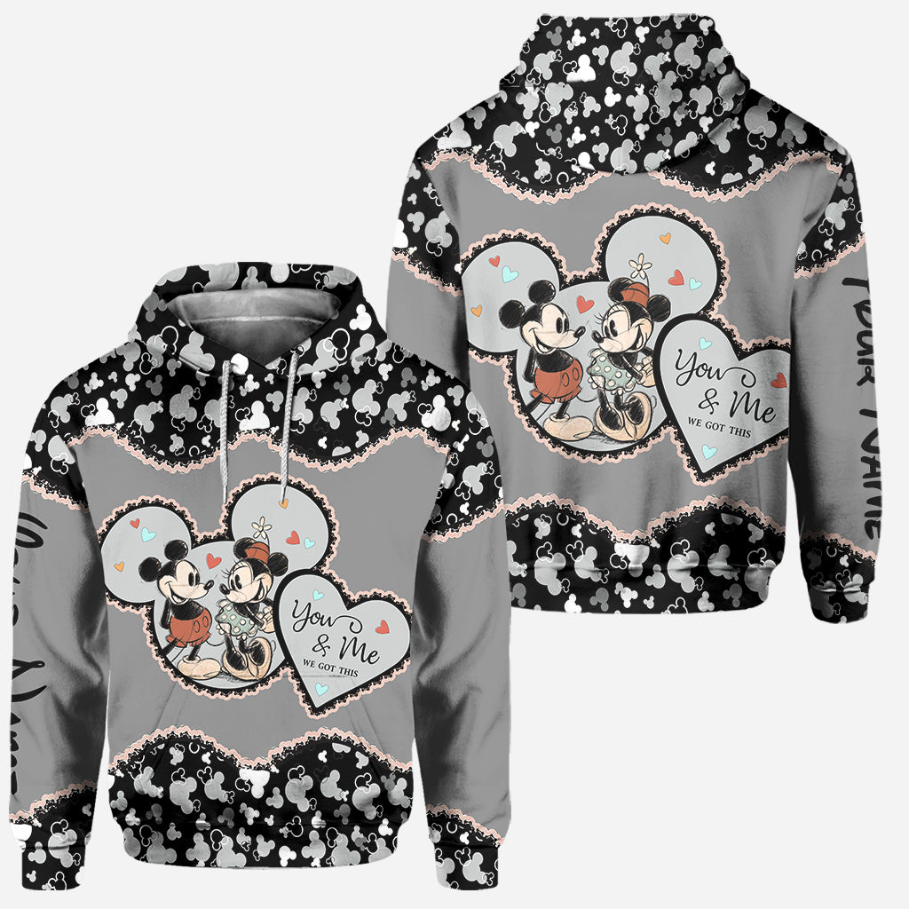 Personalized Mickey Mouse Hoodie and Leggings for Couples | Anniversary Gift
