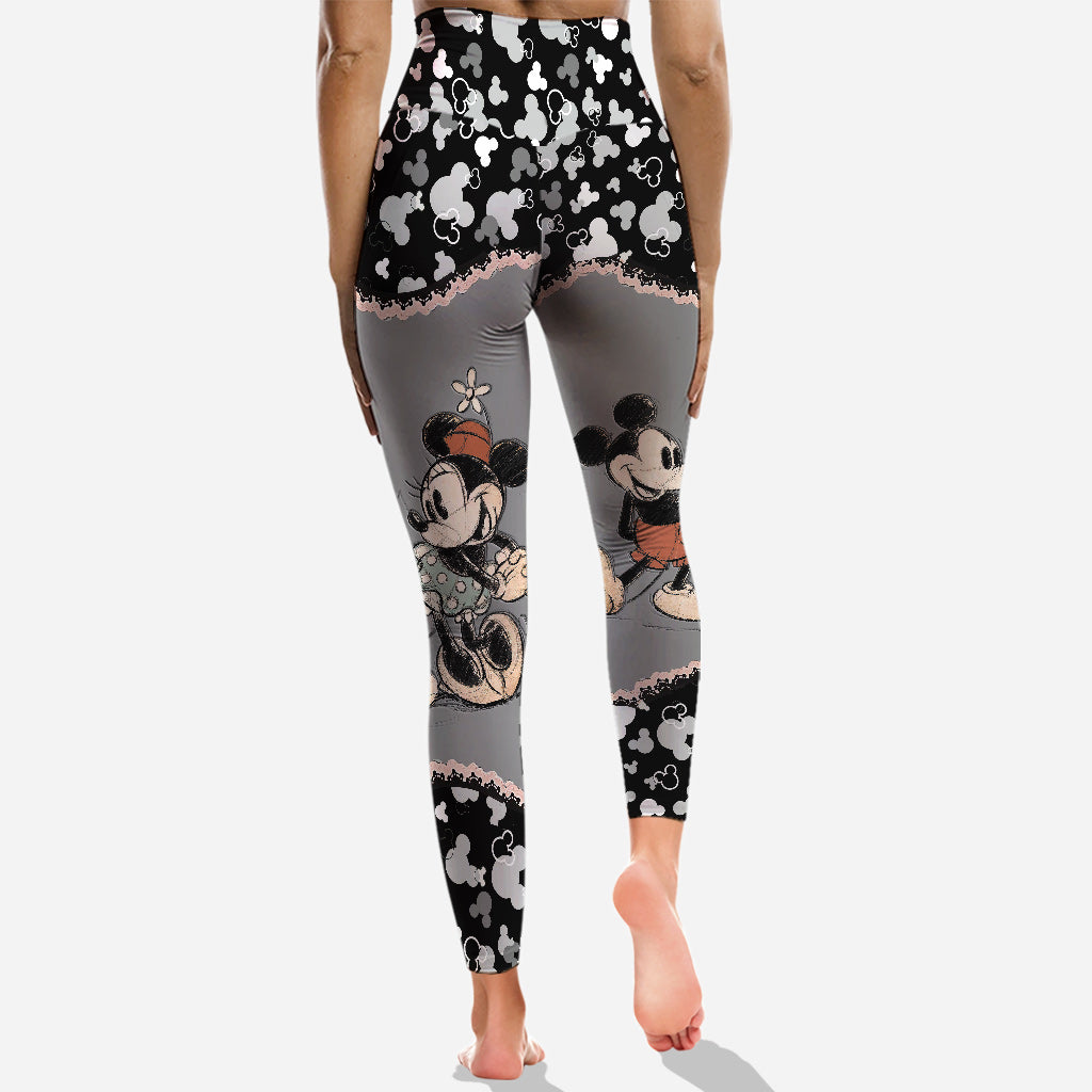 Personalized Mickey Mouse Hoodie and Leggings for Couples | Anniversary Gift