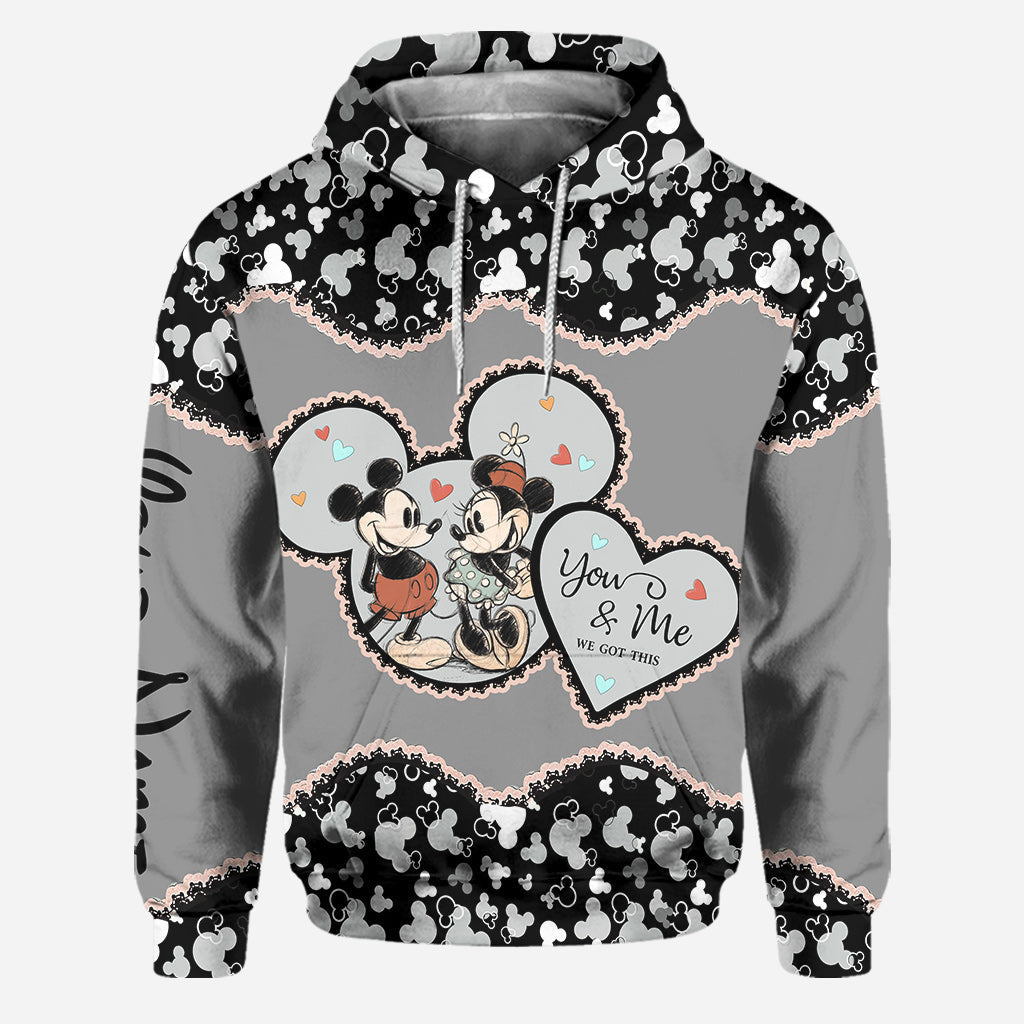 Personalized Mickey Mouse Hoodie and Leggings for Couples | Anniversary Gift