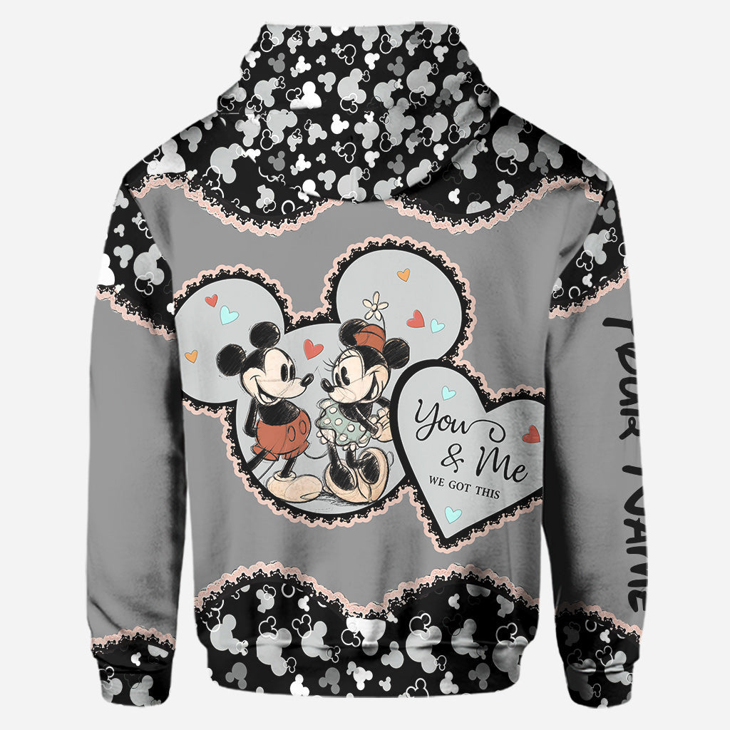 Personalized Mickey Mouse Hoodie and Leggings for Couples | Anniversary Gift