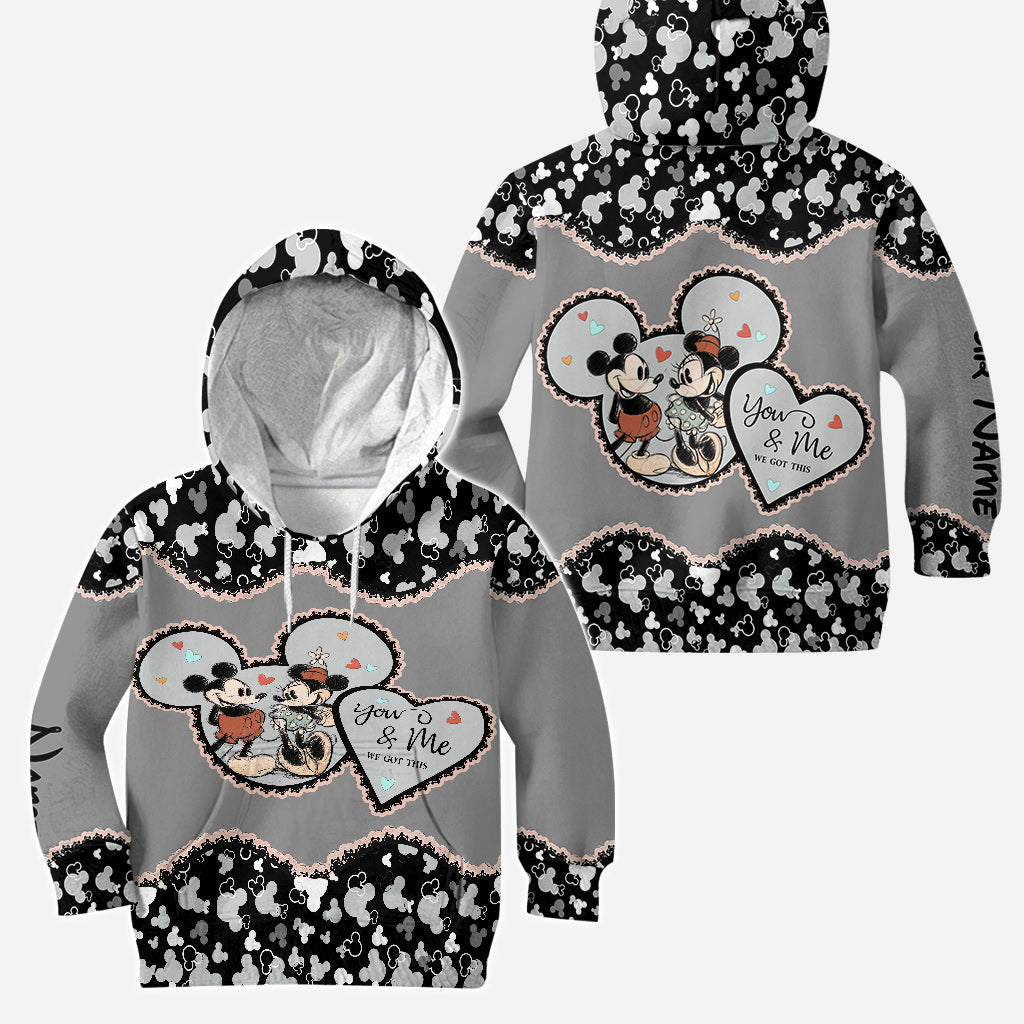 Personalized Mickey Mouse Hoodie and Leggings for Couples | Anniversary Gift