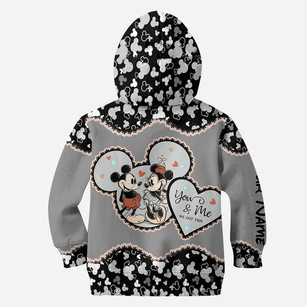Personalized Mickey Mouse Hoodie and Leggings for Couples | Anniversary Gift