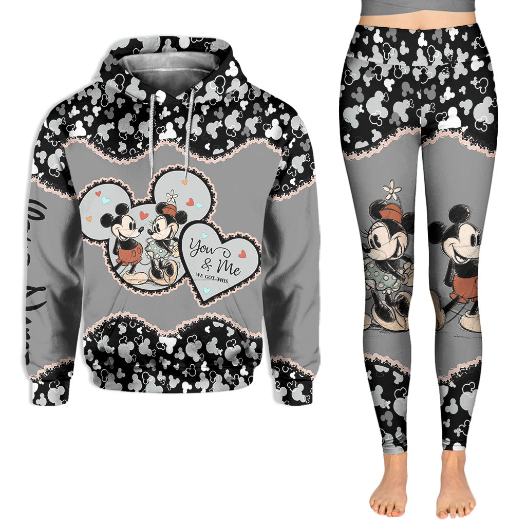 Personalized Mickey Mouse Hoodie and Leggings for Couples | Anniversary Gift