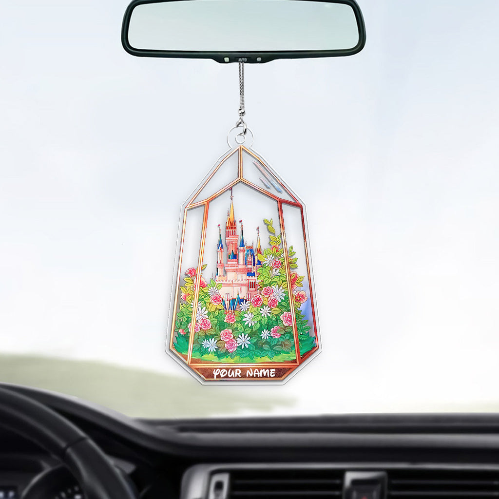 Personalized Magical Castle Car Ornament Custom Name Gift