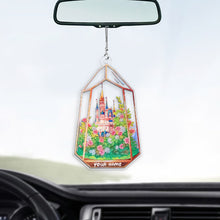 Load image into Gallery viewer, Personalized Magical Castle Car Ornament Custom Name Gift
