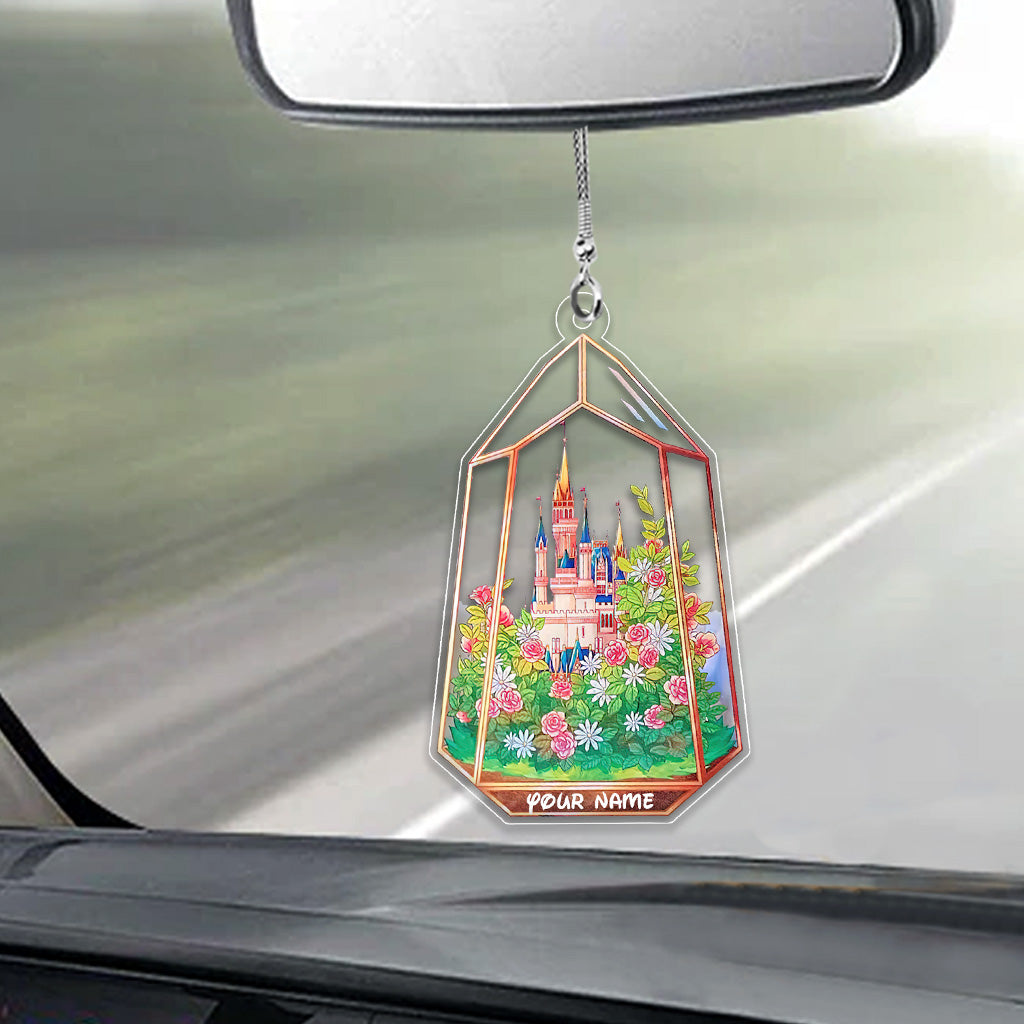Personalized Magical Castle Car Ornament Custom Name Gift