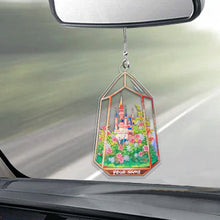 Load image into Gallery viewer, Personalized Magical Castle Car Ornament Custom Name Gift
