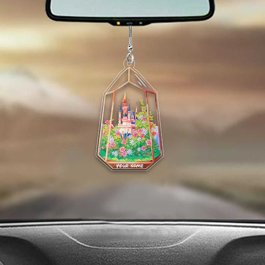 Personalized Magical Castle Car Ornament Custom Name Gift