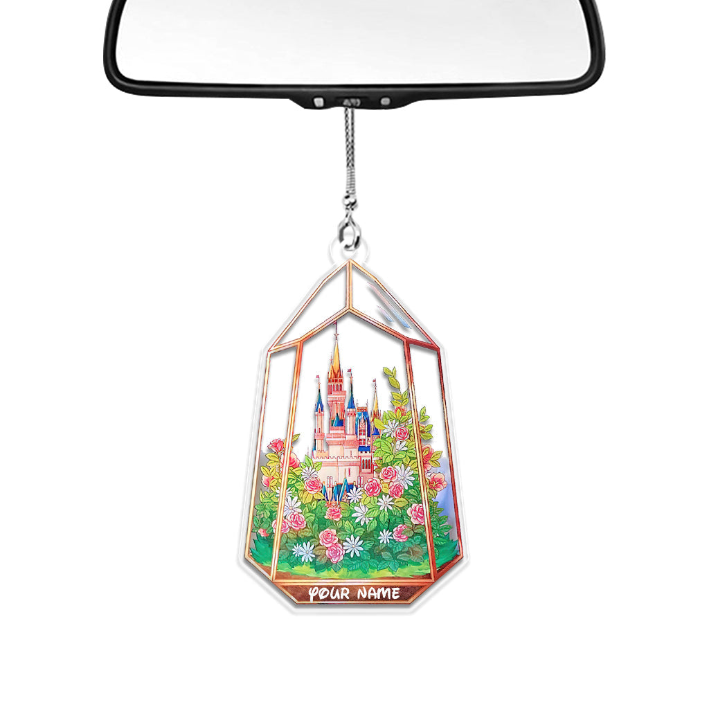 Personalized Magical Castle Car Ornament Custom Name Gift