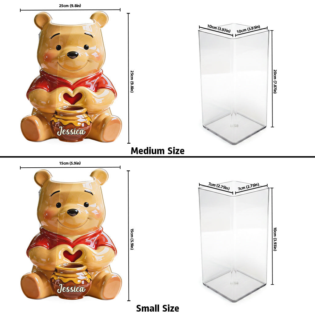 Personalized Honey Bear Acrylic Pot & Stake Gift for Mom