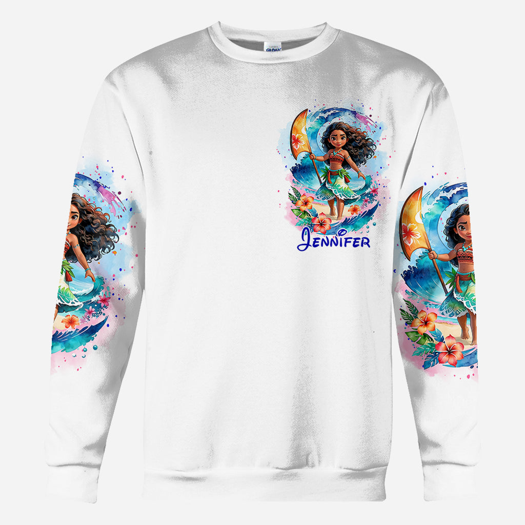 Personalized All Over Shirt with Sea Blossom Design for Women