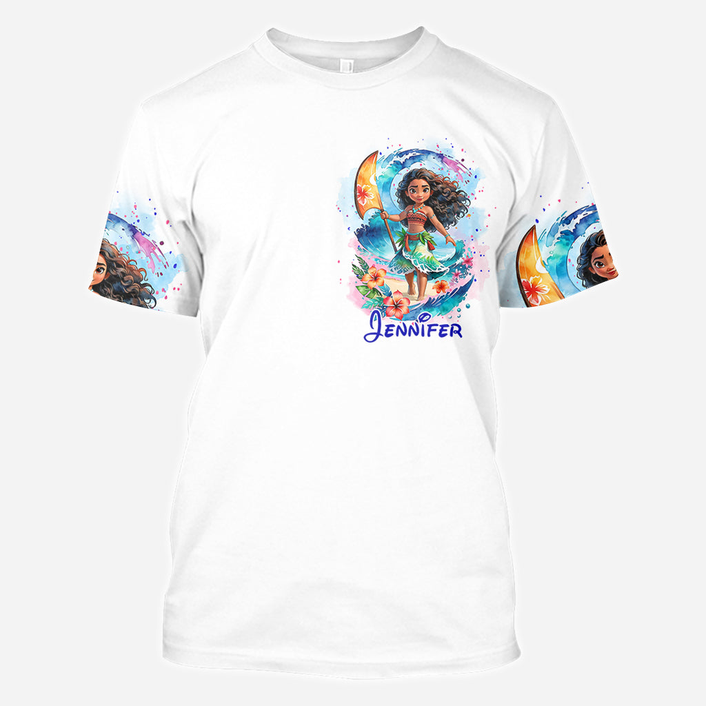 Personalized All Over Shirt with Sea Blossom Design for Women