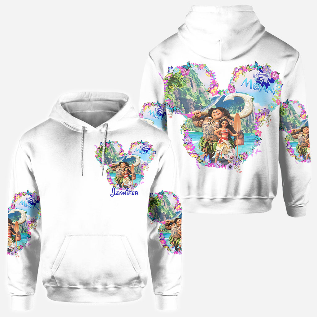 Personalized Moana All Over Shirt Custom Name Gift Idea