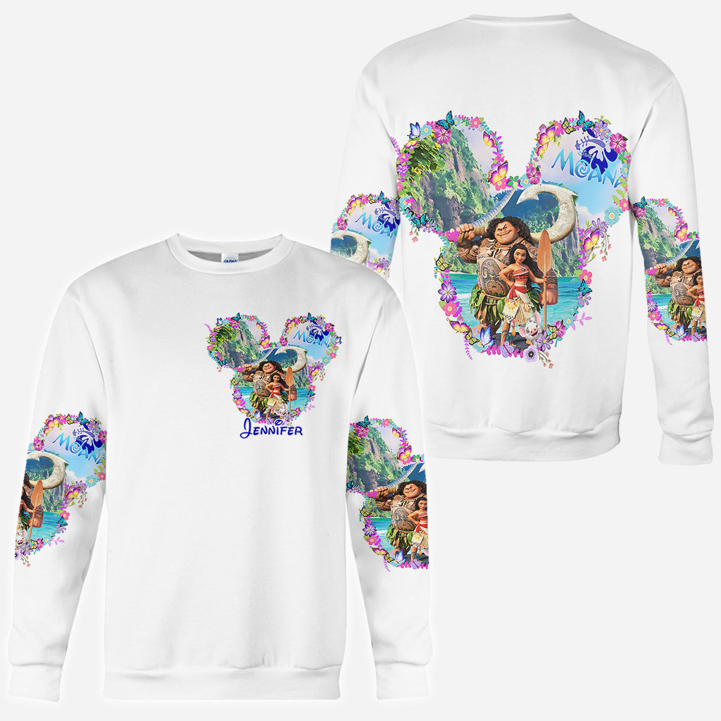 Personalized Moana All Over Shirt Custom Name Gift Idea
