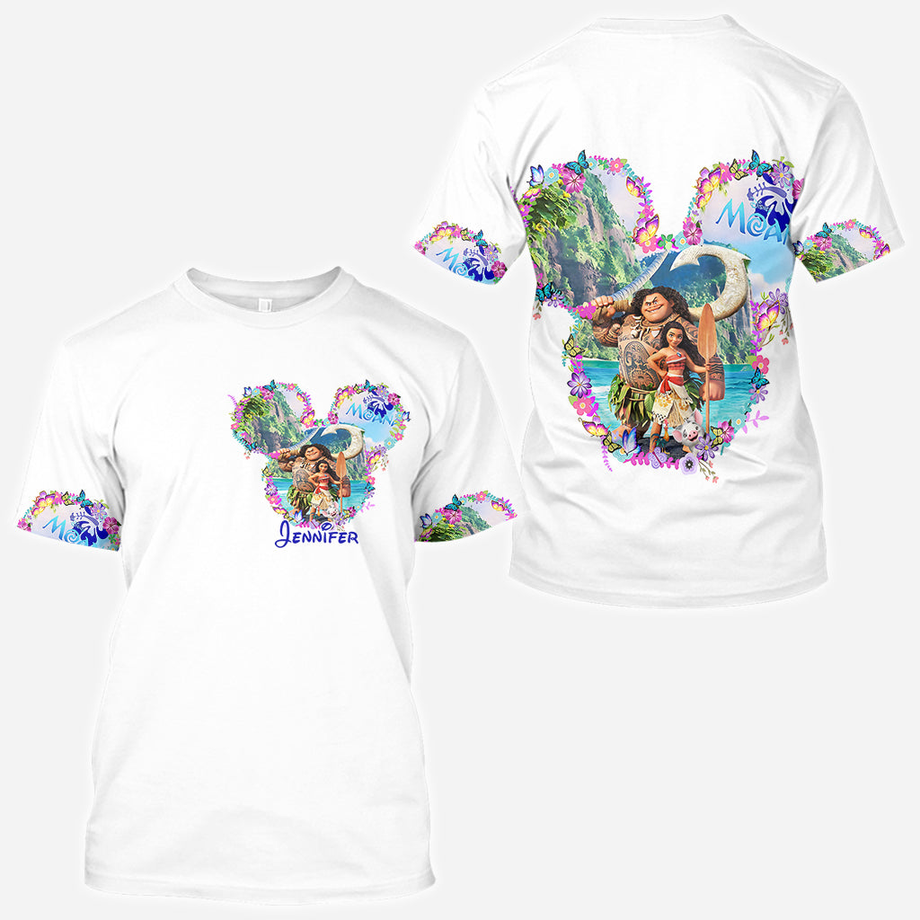 Personalized Moana All Over Shirt Custom Name Gift Idea