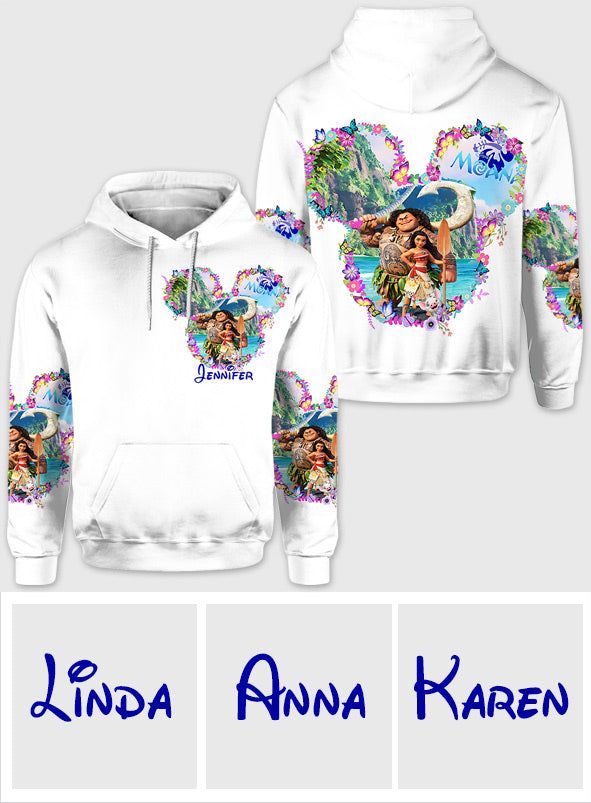 Personalized Moana All Over Shirt Custom Name Gift Idea