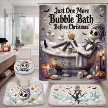 Load image into Gallery viewer, Personalized Nightmare Before Christmas Bathroom Curtain &amp; Mats Set
