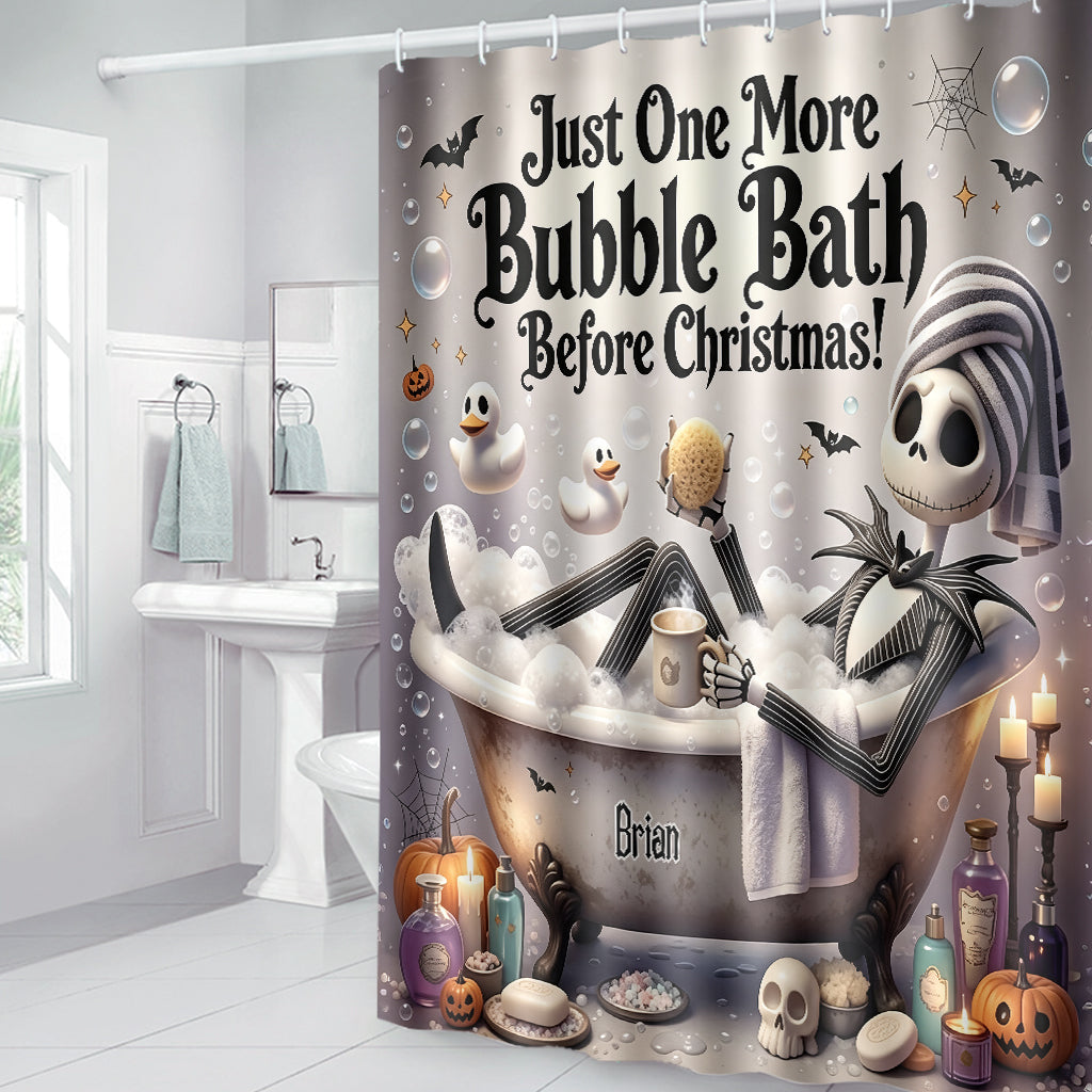 Personalized Nightmare Before Christmas Bathroom Curtain & Mats Set