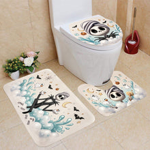 Load image into Gallery viewer, Personalized Nightmare Before Christmas Bathroom Curtain &amp; Mats Set
