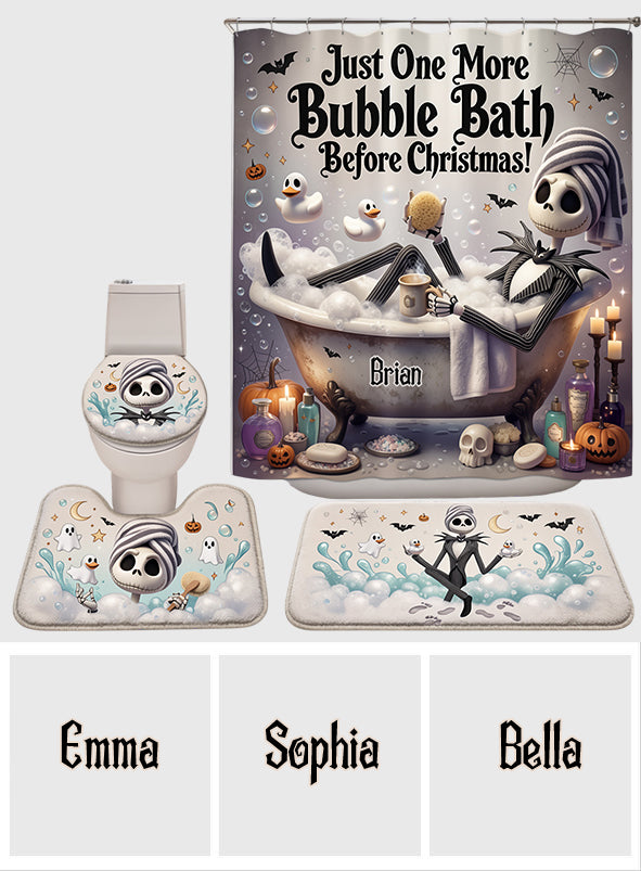 Personalized Nightmare Before Christmas Bathroom Curtain & Mats Set
