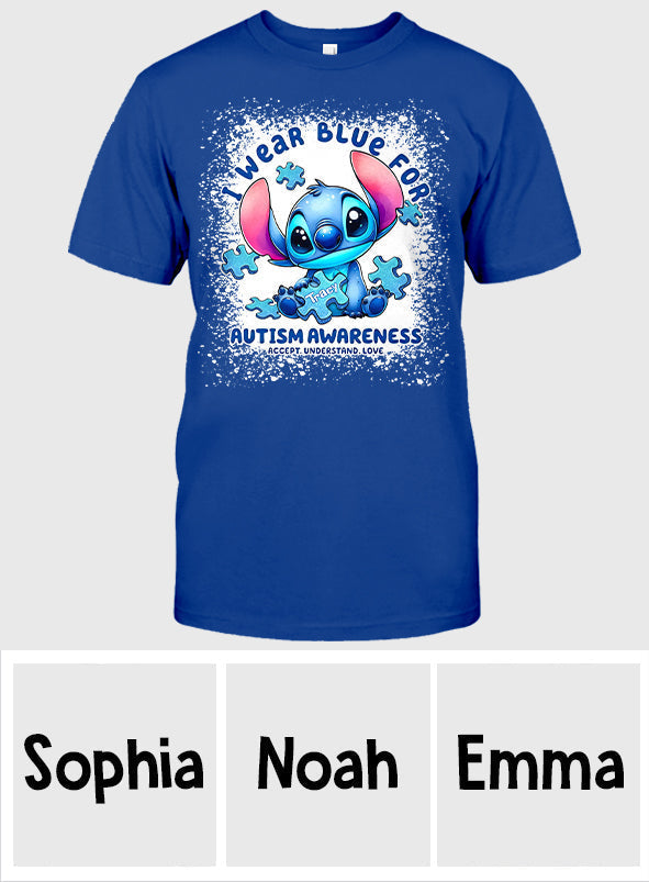 Personalized Autism Awareness T-shirt & Hoodie with Custom Name