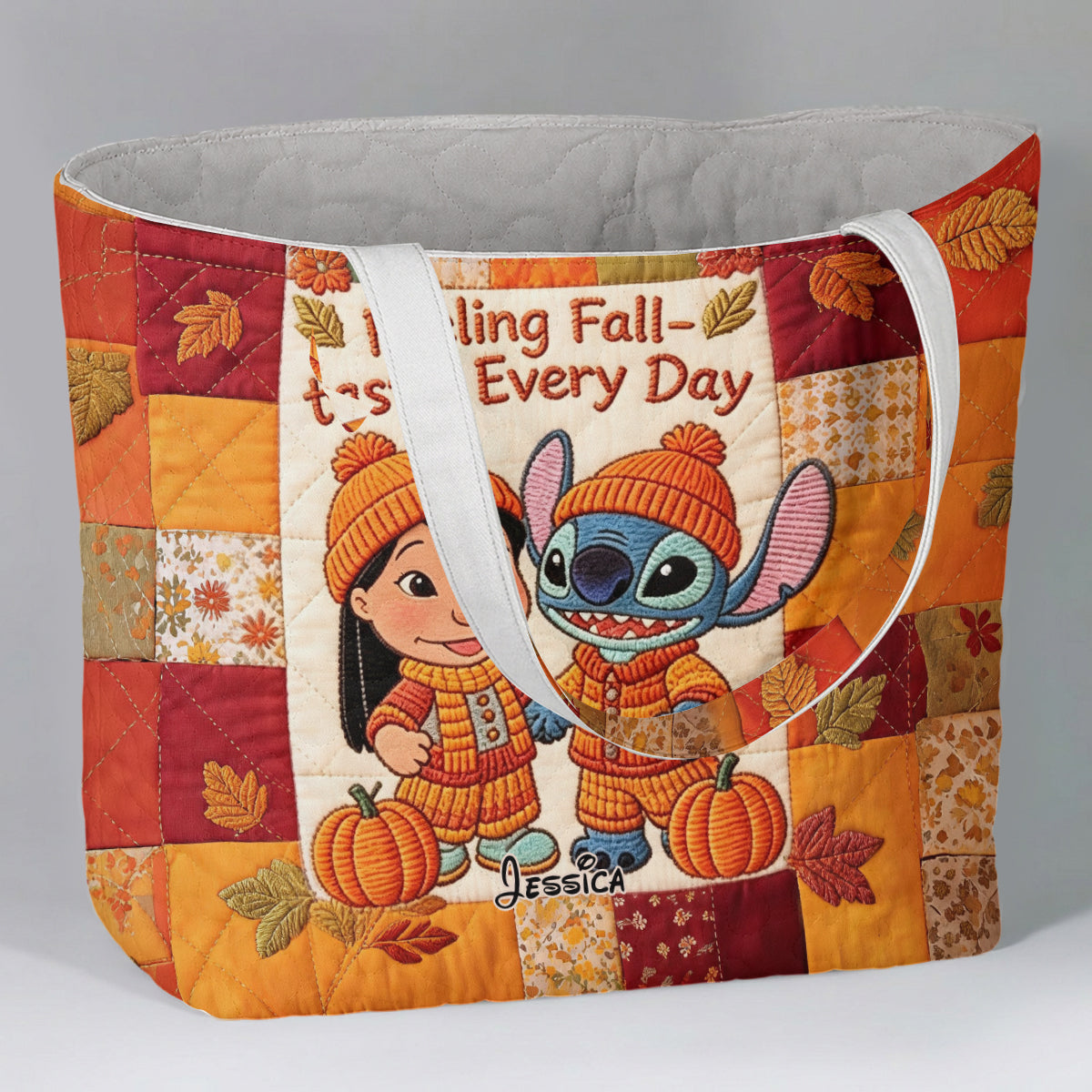 Personalized Quilted Tote Bag for Movie Fans - Fall Gift