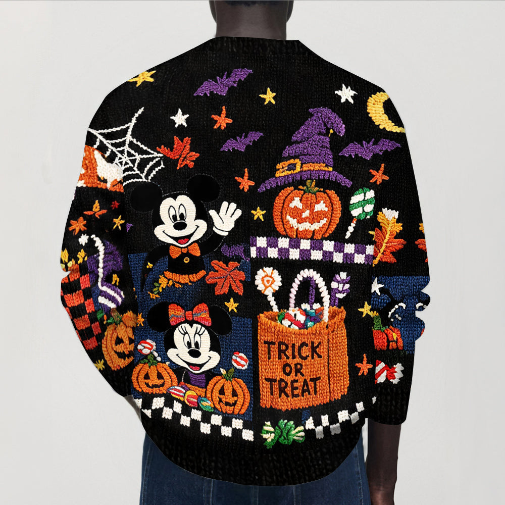 Personalized Knitted Cardigan Trick or Treat Gift for Her