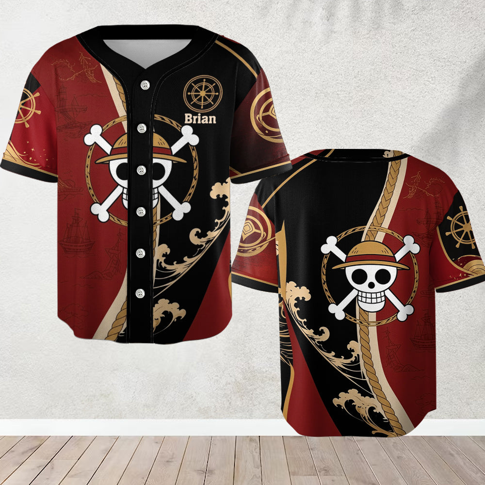 Personalized King Of Pirates Baseball Jersey Custom Name Gift for Movie Fans