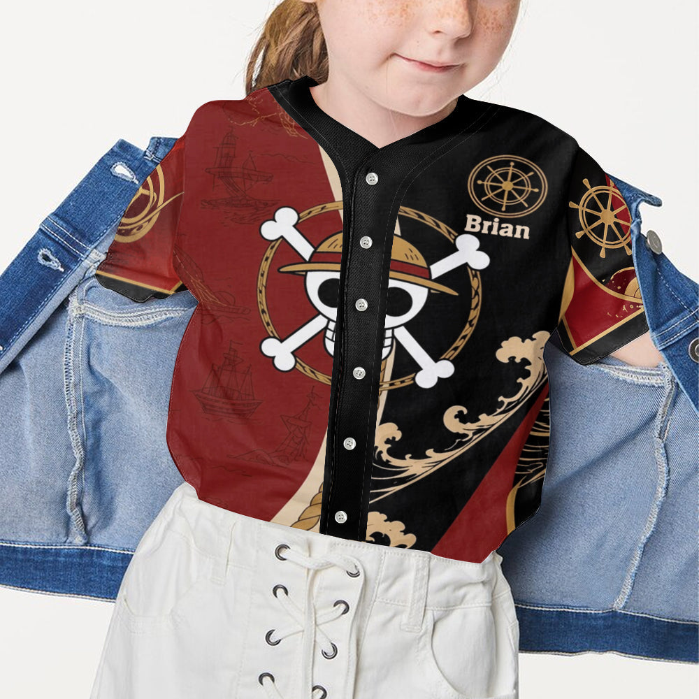 Personalized King Of Pirates Baseball Jersey Custom Name Gift for Movie Fans