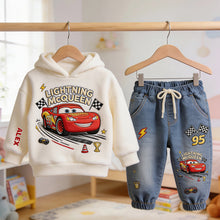 Load image into Gallery viewer, Personalized Kids Hoodie &amp; Jogger Set Racing Adventure Gift
