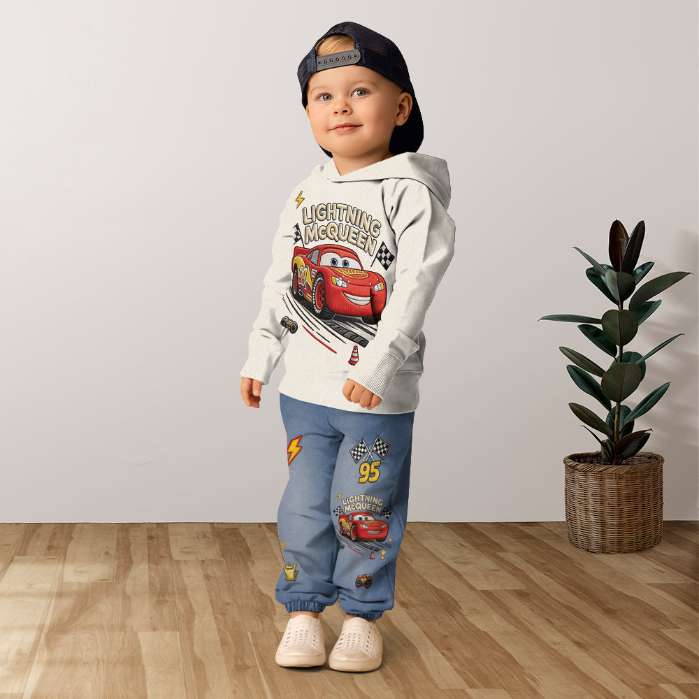 Personalized Kids Hoodie & Jogger Set Racing Adventure Gift