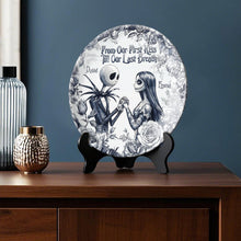 Load image into Gallery viewer, Personalized Nightmare Ceramic Plate Custom Name Gift for Couples
