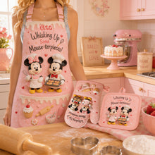 Load image into Gallery viewer, Personalized Cartoon Mouse Baking Apron &amp; Mitts Set - Unique Gift for Mom
