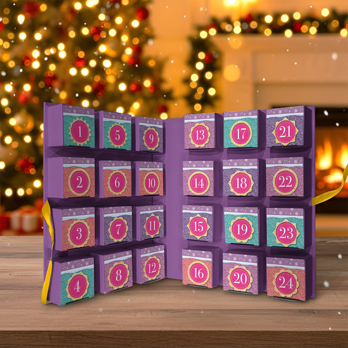 Personalized Disney Princess Advent Calendar with Ornaments for Kids