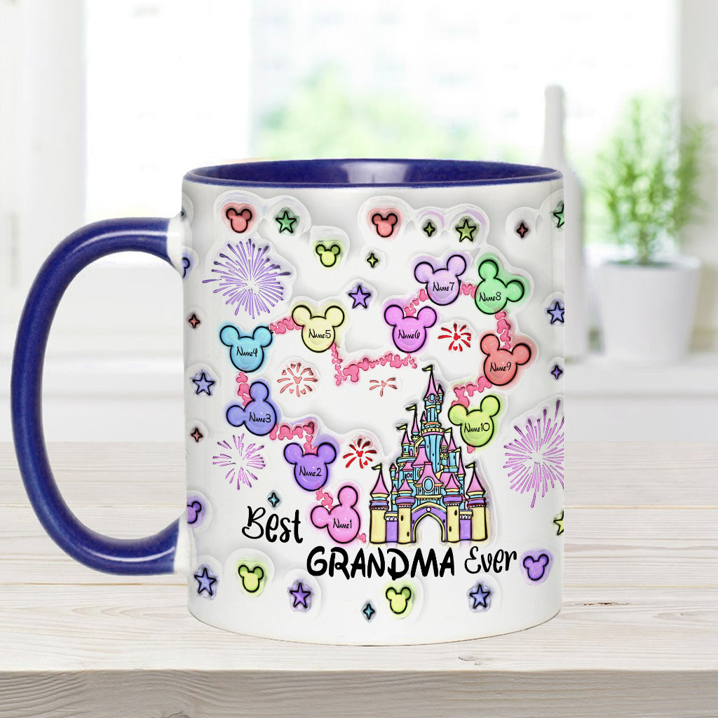 Personalized Accent Mug Best Grandma Ever Custom Names Gift