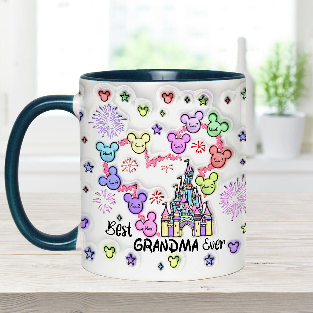 Personalized Accent Mug Best Grandma Ever Custom Names Gift