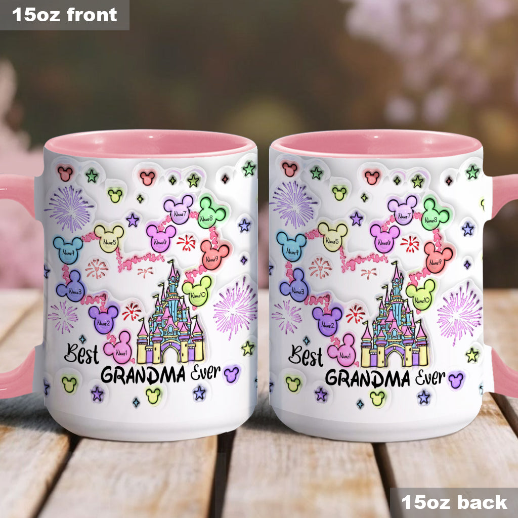 Personalized Accent Mug Best Grandma Ever Custom Names Gift