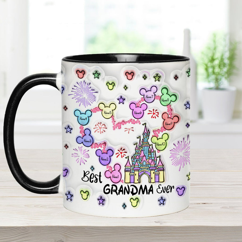 Personalized Accent Mug Best Grandma Ever Custom Names Gift
