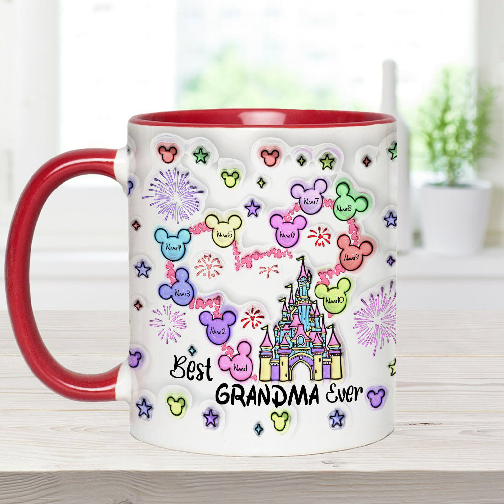Personalized Accent Mug Best Grandma Ever Custom Names Gift