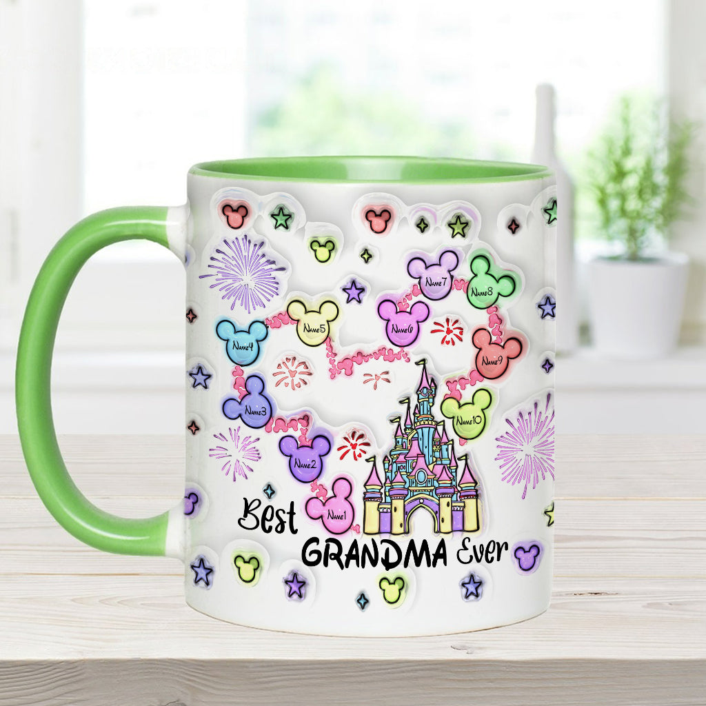 Personalized Accent Mug Best Grandma Ever Custom Names Gift