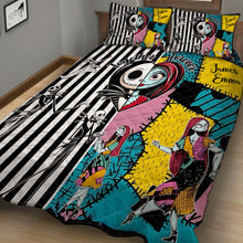 Load image into Gallery viewer, Personalized Nightmare Before Christmas Quilt Set Custom Names Gift for Couples
