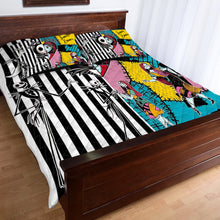 Load image into Gallery viewer, Personalized Nightmare Before Christmas Quilt Set Custom Names Gift for Couples
