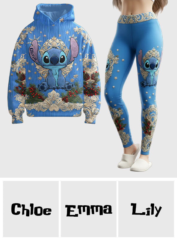 Personalized Ohana Hoodie and Leggings Set for Christmas